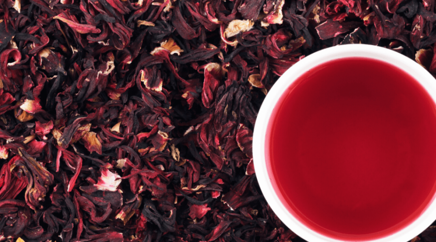 Taza de flor de jamaica